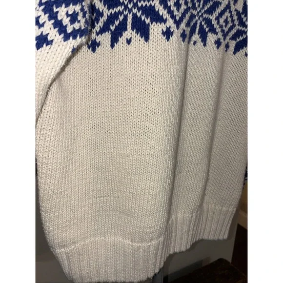 GH Bass Sweater Vintage Large Cotton/ramie Mix Snowflake Design - Picture 12 of 14